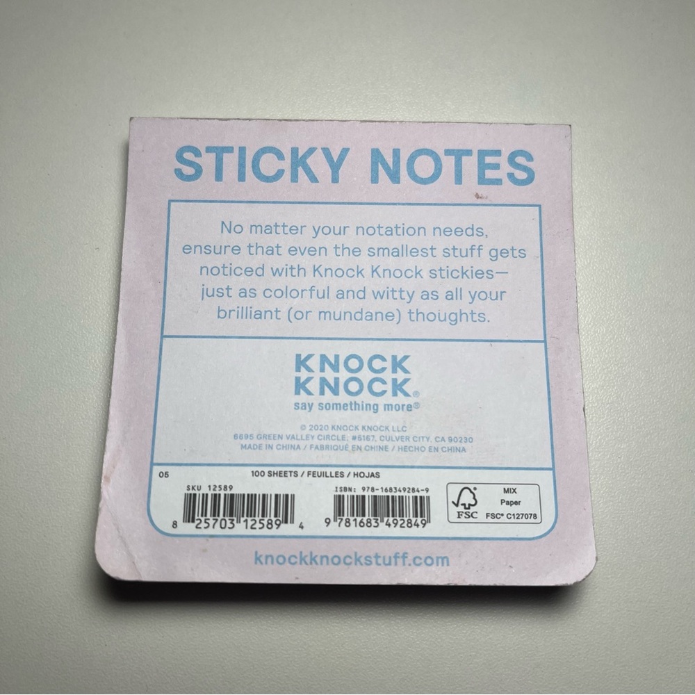❤️ USED Mental Note Sticky Notes - Picture 5 of 5